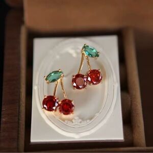 Gorgeous Red Cherry Stud Earrings